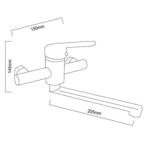 YS1022A 不銹鋼廚房壁式龍頭-2