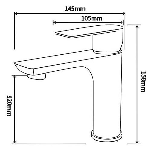 18767 不銹鋼面盆單孔龍頭-2