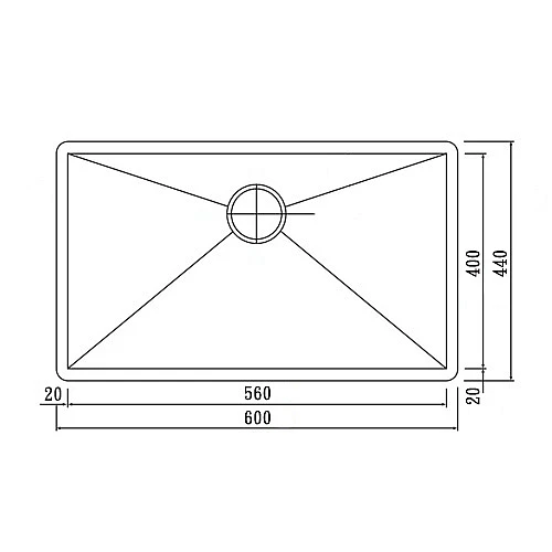 KDP-6044不鏽鋼壓花方形水槽-0