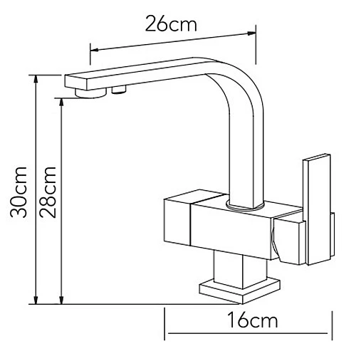 ART70350方形廚房附淨水器出水龍頭-2