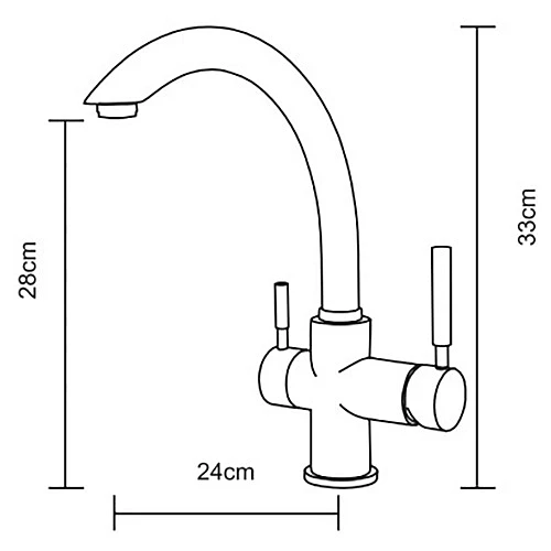 11317弧形廚房附淨水器出水龍頭-2