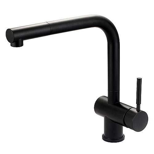 11321BK(黑色)廚房伸縮冷熱水龍頭-1