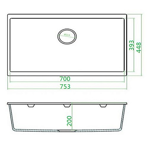 EKS-730B結晶石大單槽/金屬黑-2