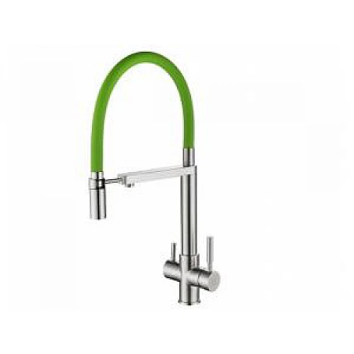C-1915蘋果綠不銹鋼高拋造型三用龍頭-1