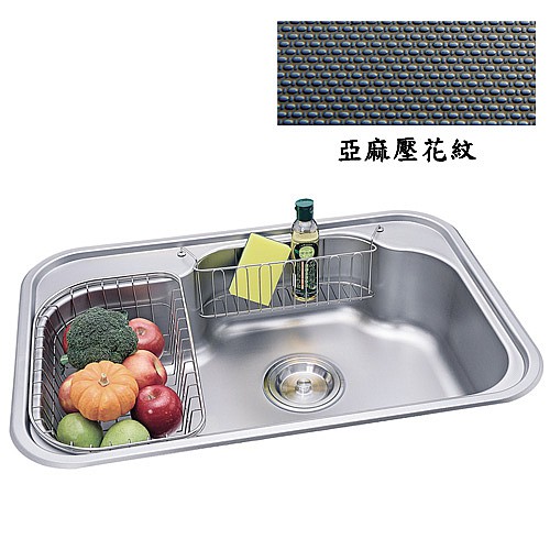 SE-760PB壓花不銹鋼水槽/右大-1