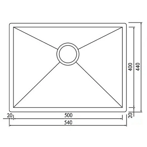 K-5444 方型不銹鋼吧台水槽-0
