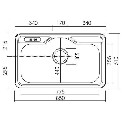 EDS-850P1 韓國壓花不銹鋼水槽-2