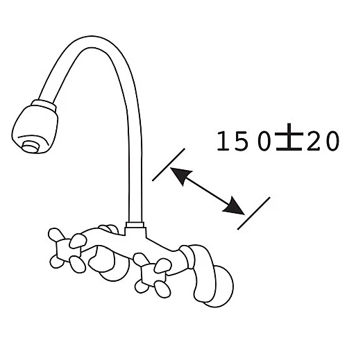 C831廚房冷熱水壁式龍頭-2