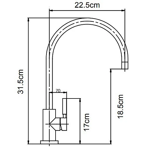 10368BK(黑色)大彎廚房龍頭-2