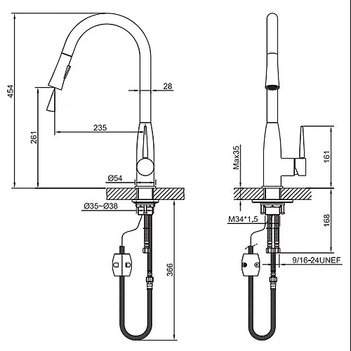 AB50-3318C美國無鉛廚房伸縮龍頭-2