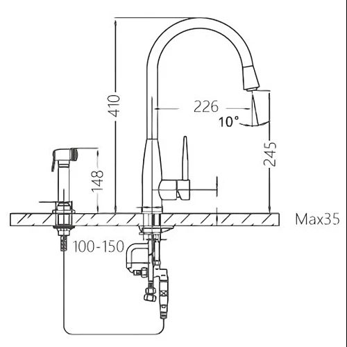 AB50-3178BN美國無鉛廚房二件式伸縮龍頭-2