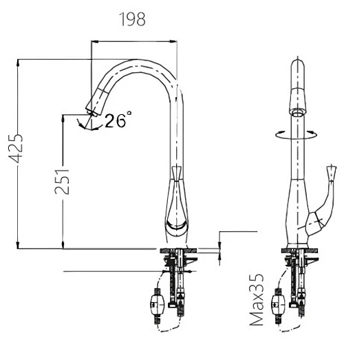 AB50-3084BN美國無鉛廚房伸縮龍頭-2