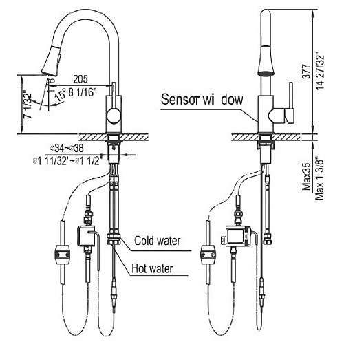 AB50-3262C紅外線感應式伸縮龍頭-2