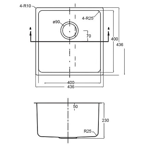 BS-161609 美國Dawn不銹鋼水槽-2