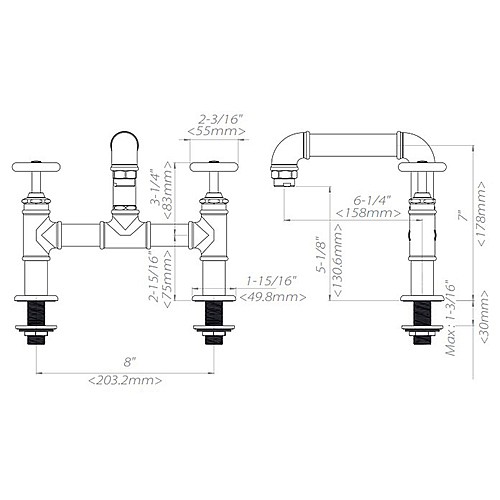 CH10工業風雙槍冷熱水龍頭-2