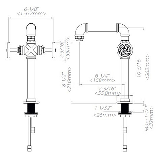 CH25工業風雙槍冷熱水龍頭-2