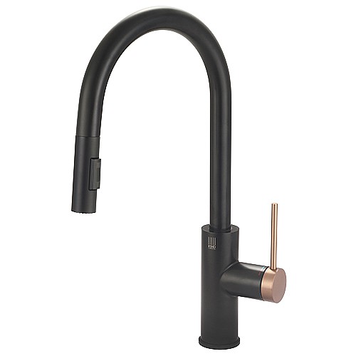 11329BG廚房伸縮龍頭(玫瑰金/黑)-1