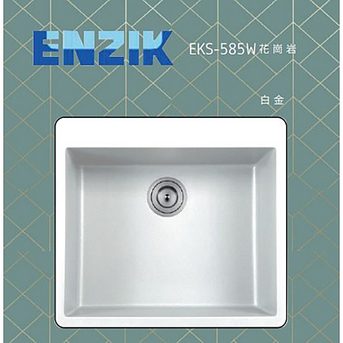 EKS-585W結晶石單水槽/白金